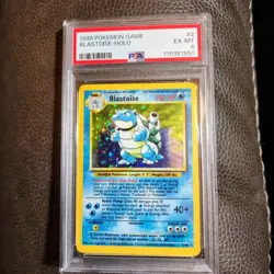 PSA 6 1999 Pokemon Base Set Unlimited Blastoise 2/102 Holo - Image 1