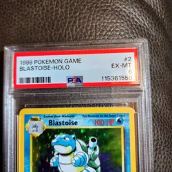 PSA 6 1999 Pokemon Base Set Unlimited Blastoise 2/102 Holo - Image 2