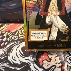 DON!! Card Dracule Mihawk Gold One Piece OP14 The Azure Sea's Seven NM - Image 2