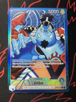 One Piece The Azure Sea’s Seven Jinbe OP14-040 Alternate Alt Art Leader NM - Image 2