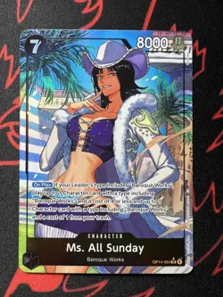 Ms. All Sunday - OP14-084 SR - Alt Art - English - The Azure Sea’s Seven - Image 1