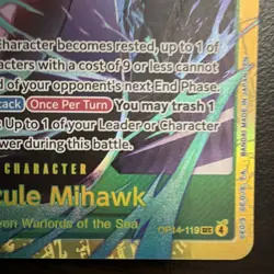 Dracule Mihawk OP14-119 Secret Rare Alt Art One Piece CCG - Image 2