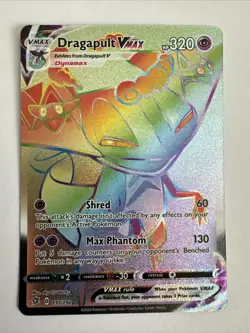Pokemon TCG Dragapult VMAX Rebel Clash Holo Card 197/192 Secret Rare - Image 1