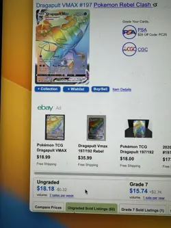 Pokemon TCG Dragapult VMAX Rebel Clash Holo Card 197/192 Secret Rare - Image 3