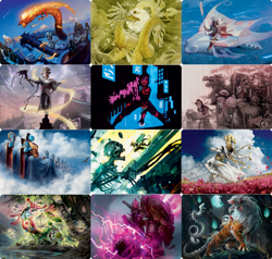 MTG Kamigawa Neon Dynasty Art Series GOLD-STAMPED SIGNATURE Cards - Image 1