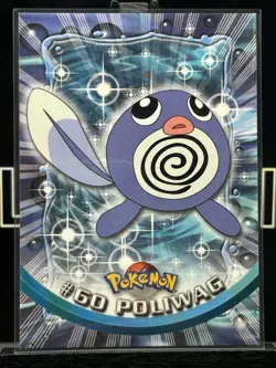 Poliwag Evolition Non Holo Blue Logo 1999 Topps TV Series 1 Pokemon Cards - Image 3