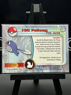 Poliwag Evolition Non Holo Blue Logo 1999 Topps TV Series 1 Pokemon Cards - Image 5