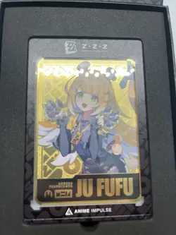 Zenless Zone Zero Ju Fufu GOLD Metal Card ZZZ Anime Impulse Series 3 - Image 1