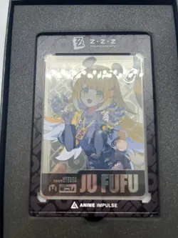 Zenless Zone Zero Ju Fufu Silver Metal Card ZZZ Anime Impulse Series 3 - Image 1