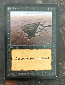 *** BETA Sinkhole *** NM-Mint Beauty! - Vintage Magic MtG - Image 1