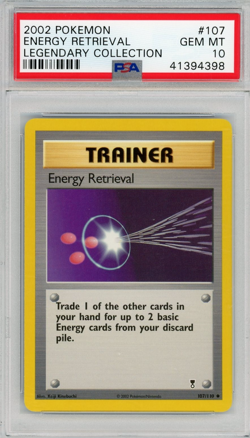 { POP 24 } 2002 Pokemon #107 Energy Retrieval Legendary Collection PSA 10 Gem MT - Image 1