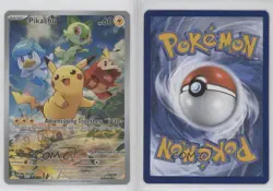 Pikachu (Pokemon Center Stamp) Pokemon Scarlet & Violet Black Star Promo #027 - Image 3