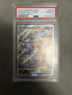 POKEMON CROWN ZENITH #GG44 FULL ART/MEWTWO VSTAR PSA 10 - 2 Scratches On Case - Image 1