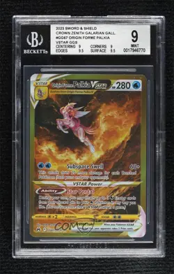 Full Art Origin Forme Palkia VSTAR Pokemon Sword & Shield BGS 9 MINT - Image 1