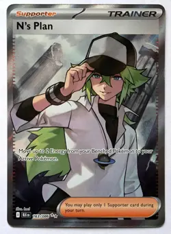 N's Plan 163/086 - Pokemon TCG - Black Bolt Ultra Rare Full Art Trainer Holo - Image 1