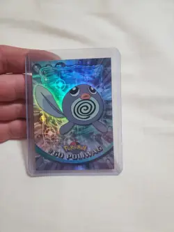 Poliwag #60 1999 Topps Pokemon Series 1 Black Logo Rainbow Holo In Top Loader - Image 1