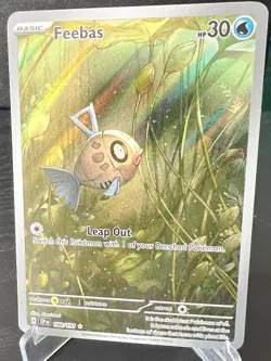 Pokemon TCG Feebas 198/191 IR Illustration Rare Surging Sparks SV8 NM Condition - Image 1