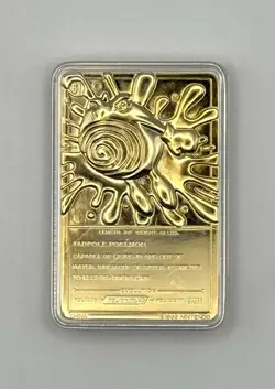 Vintage 1999 Pokemon 23K Gold Plated Trading Card Poliwhirl (No Box or Ball) - Image 3