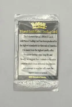 Vintage 1999 Pokemon 23K Gold Plated Trading Card Poliwhirl (No Box or Ball) - Image 5