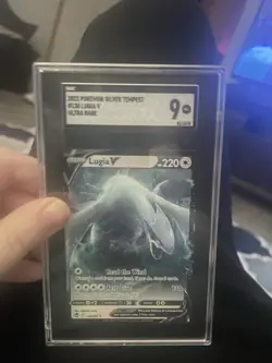 Pokemon Lugia V Silver Tempest Ultra Rare Holo SGC 9 Graded Card 2022 - Image 1