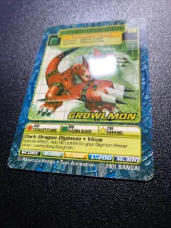 Digimon Digi-Battle Card Game Growlmon DP-01 Plastic Toy Exclusive Promo MP/LP - Image 2