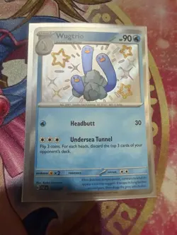 Pokemon TCG: Wugtrio Paldean Fates 122/091 Holo Shiny Rare Card NM - Image 1
