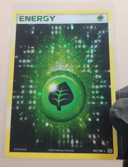 Pokemon TCG Grass Energy Holo Card 101/106 - Image 1