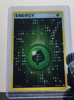 Pokemon TCG Grass Energy Holo Card 101/106 - Image 3