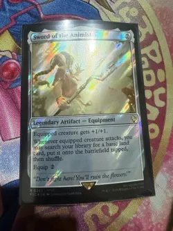 Sword of the Animist (Surge Foil) R MTG FF Collector Commander 362 LP - Image 1