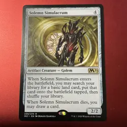 Magic the Gathering MTG Solemn Simulacrum (239) Core Set 2021 - Image 1
