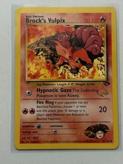 Pokemon - Brock's Vulpix 37/132 WOTC Good W Stamped Promo Gym Challenge - Image 1