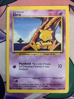 Pokemon TCG Base Set LP Abra 43/102 - Image 1
