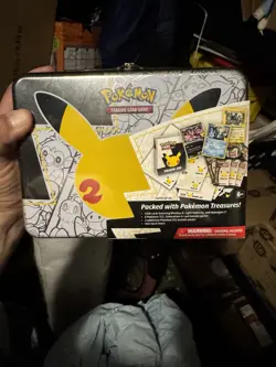 Pokemon 25th Anniversary Celebrations Treasure Chest Lunchbox Tin Factory SEALED - Image 1