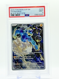 2025 Pokemon THUNDURUS #209 SVP Black Bolt ETB Black Star Promo PSA 9 🔥 - Image 1
