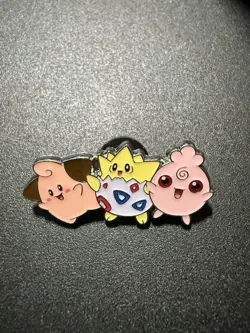 Pokemon Collector Enamel Pin Small But Mighty Cleffa Togepi Igglybuff 1.5" - Image 1