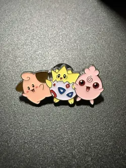 Pokemon Collector Enamel Pin Small But Mighty Cleffa Togepi Igglybuff 1.5" - Image 2
