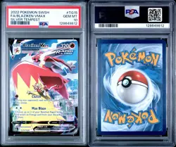 2022 POKEMON SWORD & SHIELD SILVER TEMPESTFULL ART/BLAZIKEN VMAX TG15 PSA 10 - Image 1