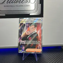 2025 POKEMON DESTINED RIVALS #225/182 TEAM ROCKET'S GIOVANNI FULL ART TRAINER NM - Image 1
