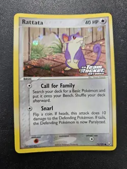 Pokemon Team Rocket Returns Rattata Stamped Reverse Holo 72/109 EXC-NEAR MINT - Image 1