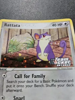 Pokemon Team Rocket Returns Rattata Stamped Reverse Holo 72/109 EXC-NEAR MINT - Image 2