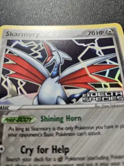 Pokemon EX Delta Species Skarmory Stamped Reverse Holo 55/113 NEAR MINT - Image 2