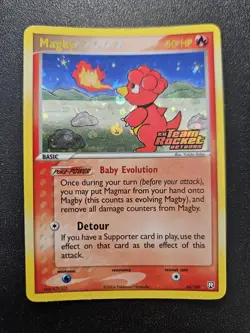 Pokemon Team Rocket Returns Magby Stamped Reverse Holo Rare 24/109 NEAR MINT - Image 1