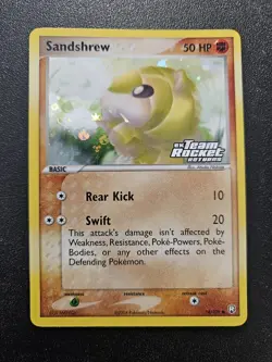 Pokemon Team Rocket Returns Sandshrew Stamped Reverse Holo 74/109 NEAR MINT - Image 1
