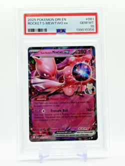 2025 Pokemon TEAM ROCKET'S MEWTWO EX #081/182 DRI EN-DESTINED RIVALS - PSA 10 💎 - Image 1