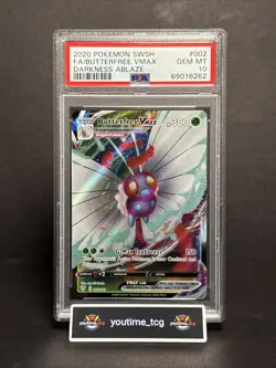 2020 Pokemon Sword & Shield Darkness Ablaze Fa Butterfree Vmax #002 PSA 10 - Image 1