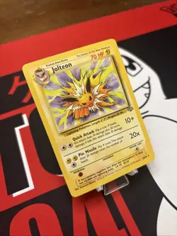 Pokemon TCG Jolteon Jungle 1995 Non-Holo Rare Card 20/64 Vintage Rare MP As Is - Image 2