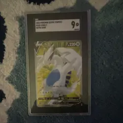 Pokemon Lugia V Silver Tempest Ultra Rare Holo SGC 9 Graded Card 2022 - Image 1