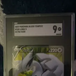 Pokemon Lugia V Silver Tempest Ultra Rare Holo SGC 9 Graded Card 2022 - Image 4