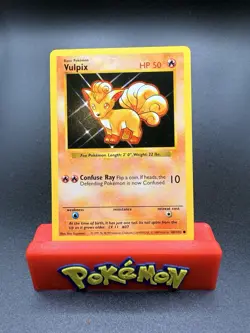Pokemon TCG - Vulpix 68/102 Base Set Common Shadowless WOTC 1999 - NM - Image 1