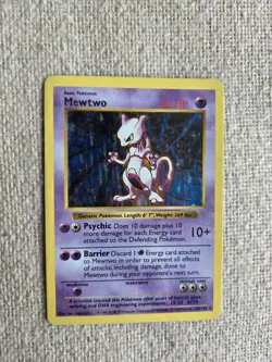 (Shadowless) Mewtwo 10/102 Holo Shadowless WOTC Pokemon Base Set Tcg 1999 [MP] - Image 4